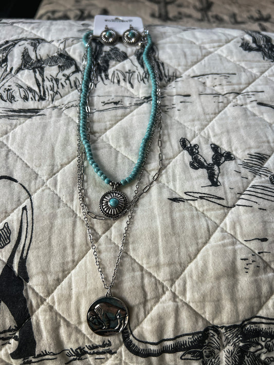 Buffalo Nickel Necklace Set